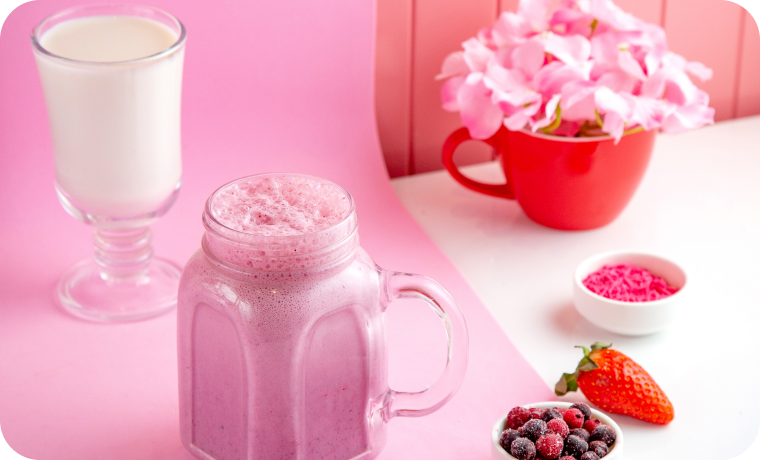 Strawberry smoothie with Pea protein